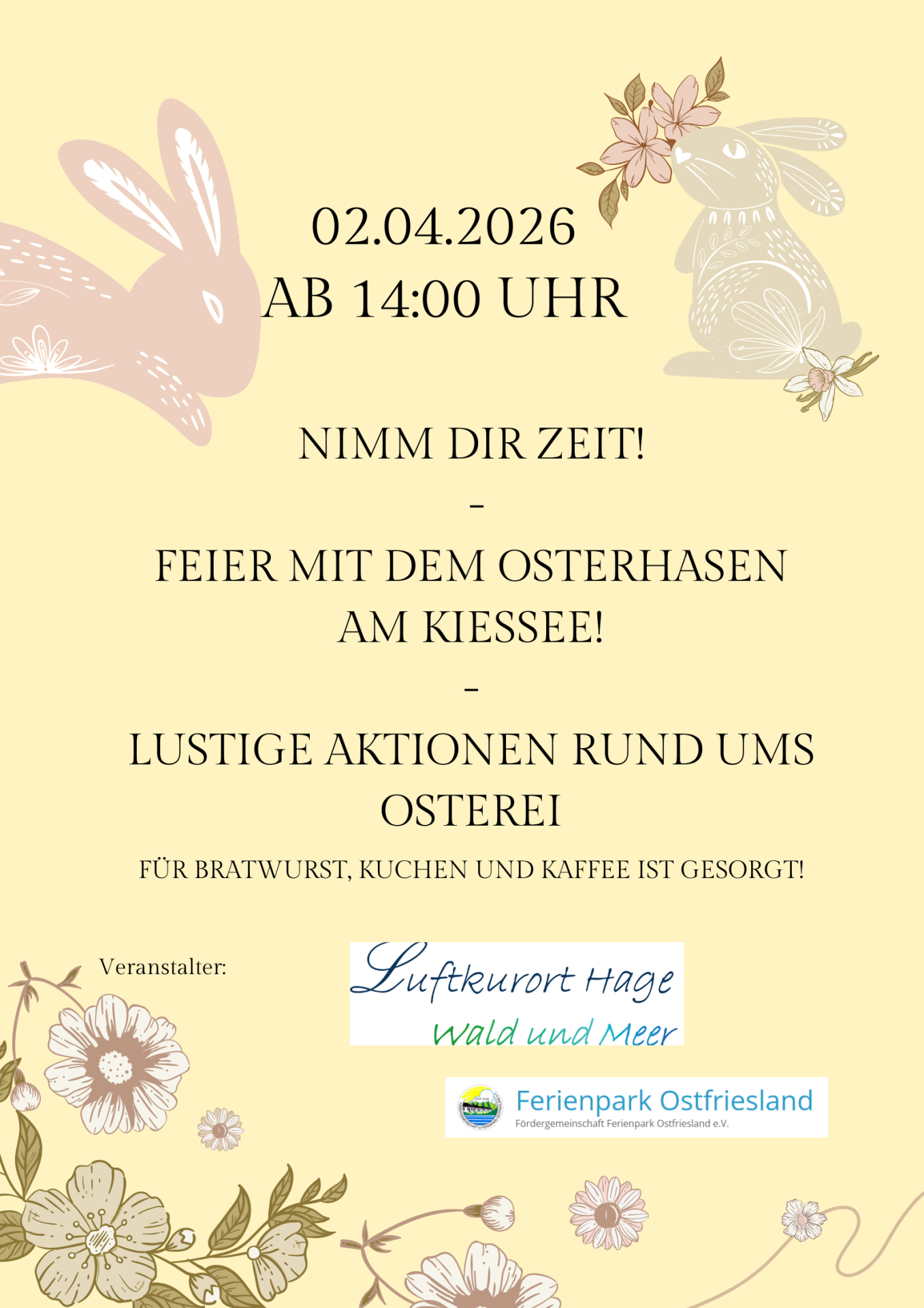 White Illustrated Easter Egg Hunt Poster - 1